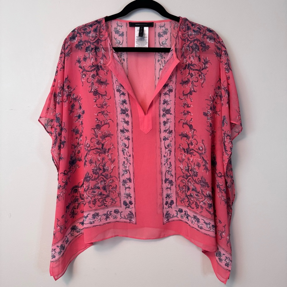 BCBGMaxAzria Coral Dove Tunic Floral Print